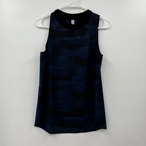 Athleta Tank Top Sleeveless Athletic Activewear Blue Black‎ XS